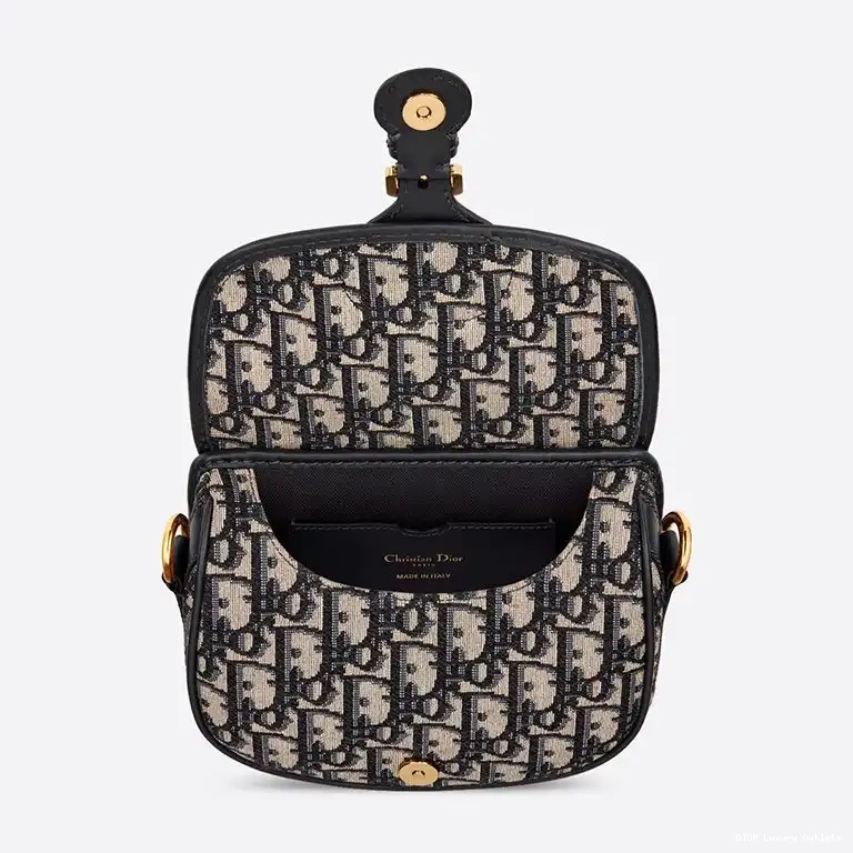 Cheap Small Bag Bobby Blue Canvas Dior Motif Oblique 0601 Luxury